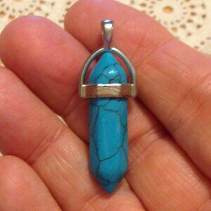 Turquoise Obelisk Pendant, new